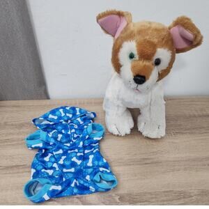Build a Bear Promise Pets Brown 'n' White Puppy Dog Plush 12” Green & Brown Eyes
